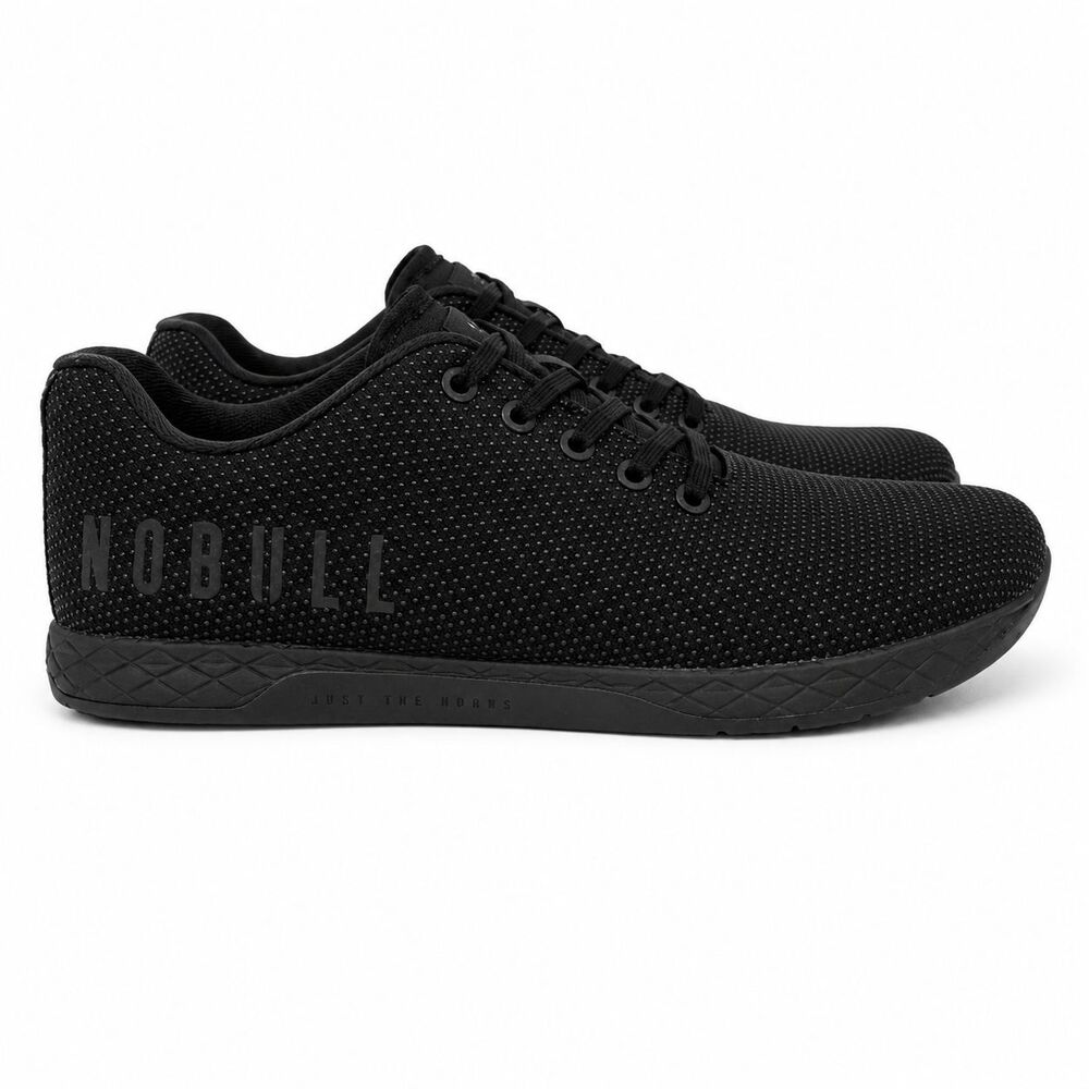 NOBULL Trainer Black Knit Cross Training Lift Women's 9.5 Men's 8 Athletic Shoe